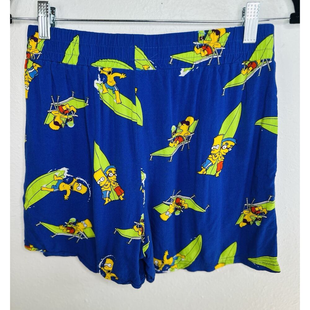 Mad Engine Blue Bart Simpson Surf Beach Casual Shorts Small Women’s